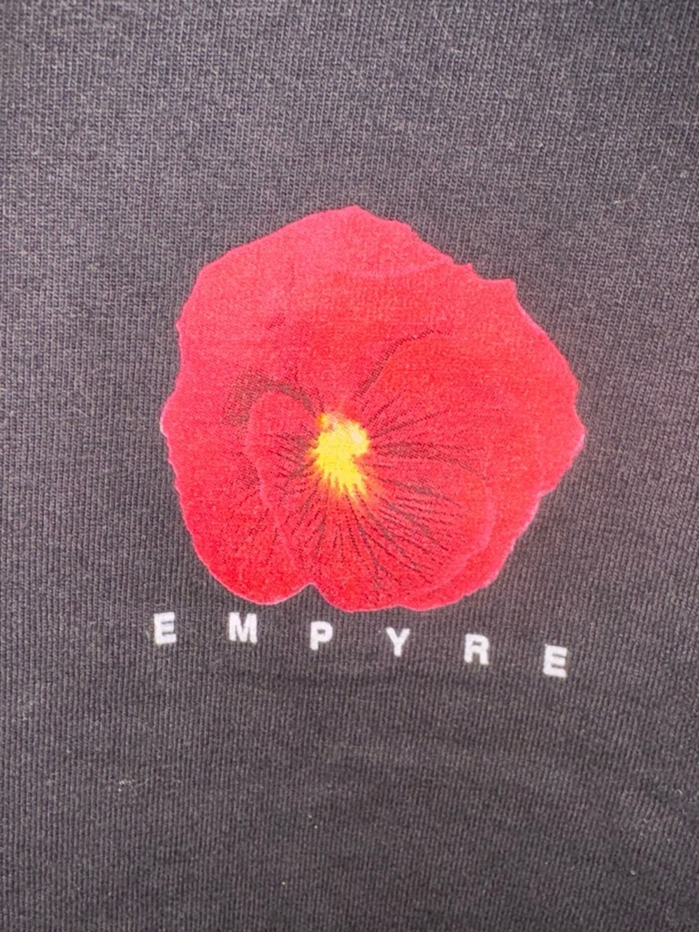 Champion Black Short-Sleeve Tee with Red Floral Chest Graphic - Picture 2 of 5